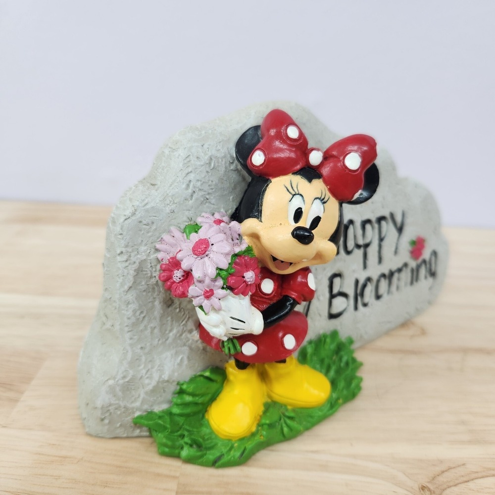 Disney Minnie Mouse "Happy Blooming" Everyday Outdoor Garden Rock - Picture 2 of 7